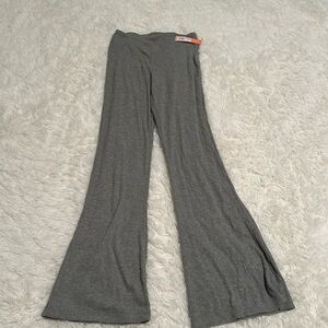 Ribbed wide legged pants